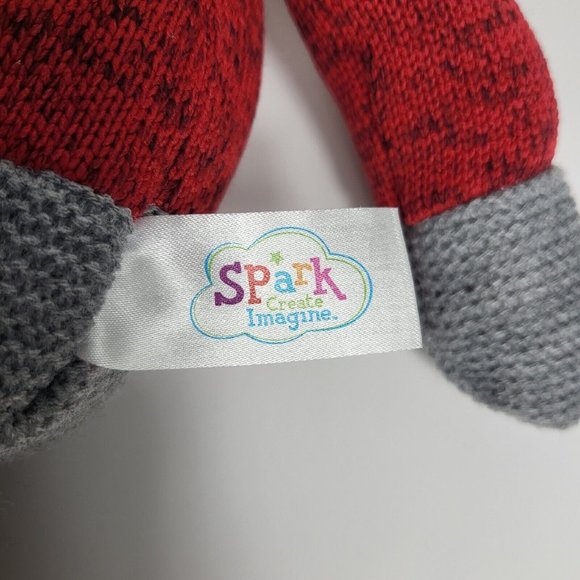 Spark Create Imagine Knit Owl Plush Christmas My First Winter Rattle Crinkle 18" - Picture 8 of 15